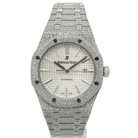 audemars piguet royal oak iced out baguette|audemars piguet price.